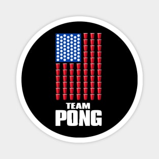 Beer Pong American Flag T shirt 4th of July  Merica USA T-Shirt Magnet